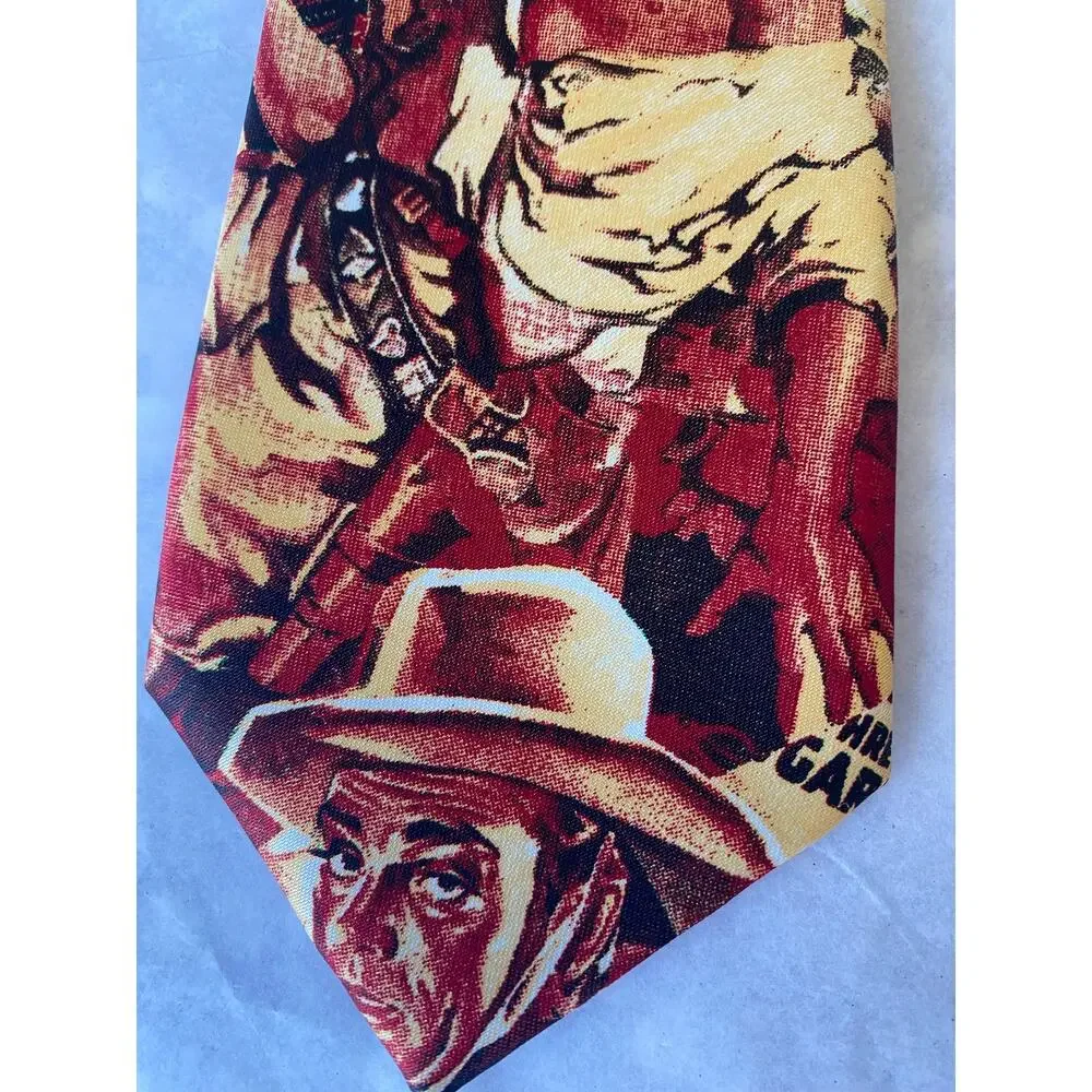 The Oklahoma Kid Men's Neck Tie Humphrey Bogart Jimmy Cagney Movie Silk Tie